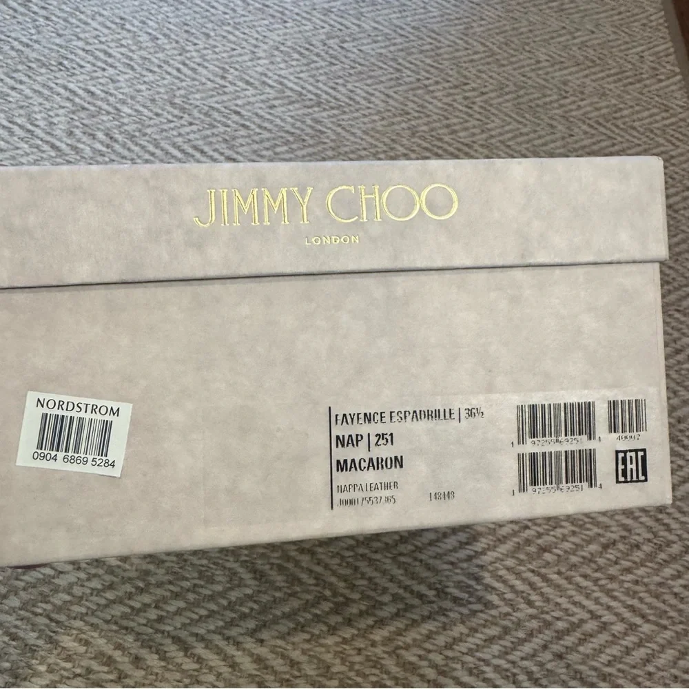 NWT JIMMY CHOO Fayence leather espadrilles - Picture 9 of 10